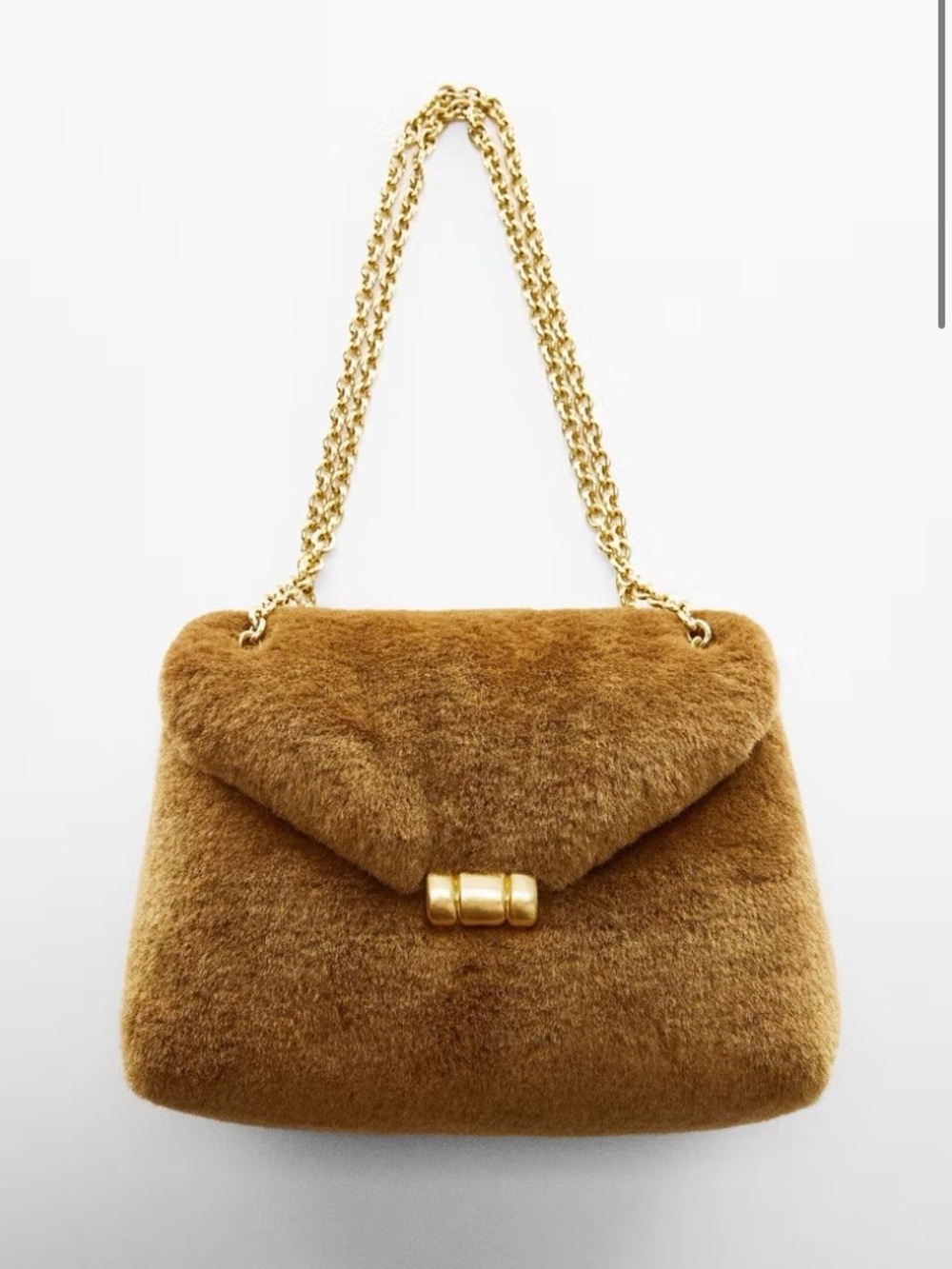 NWT Mango Faux-Fur Chain Crossbody Bag